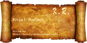 Knipl Rafael névjegykártya